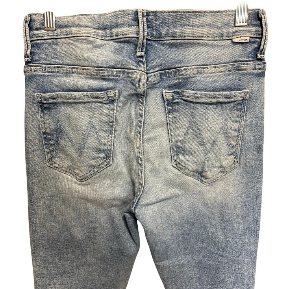 Mother The Insider Crop Step Fray Distressed Jeans In Love In A Boat Size 28 - Picture 7 of 14
